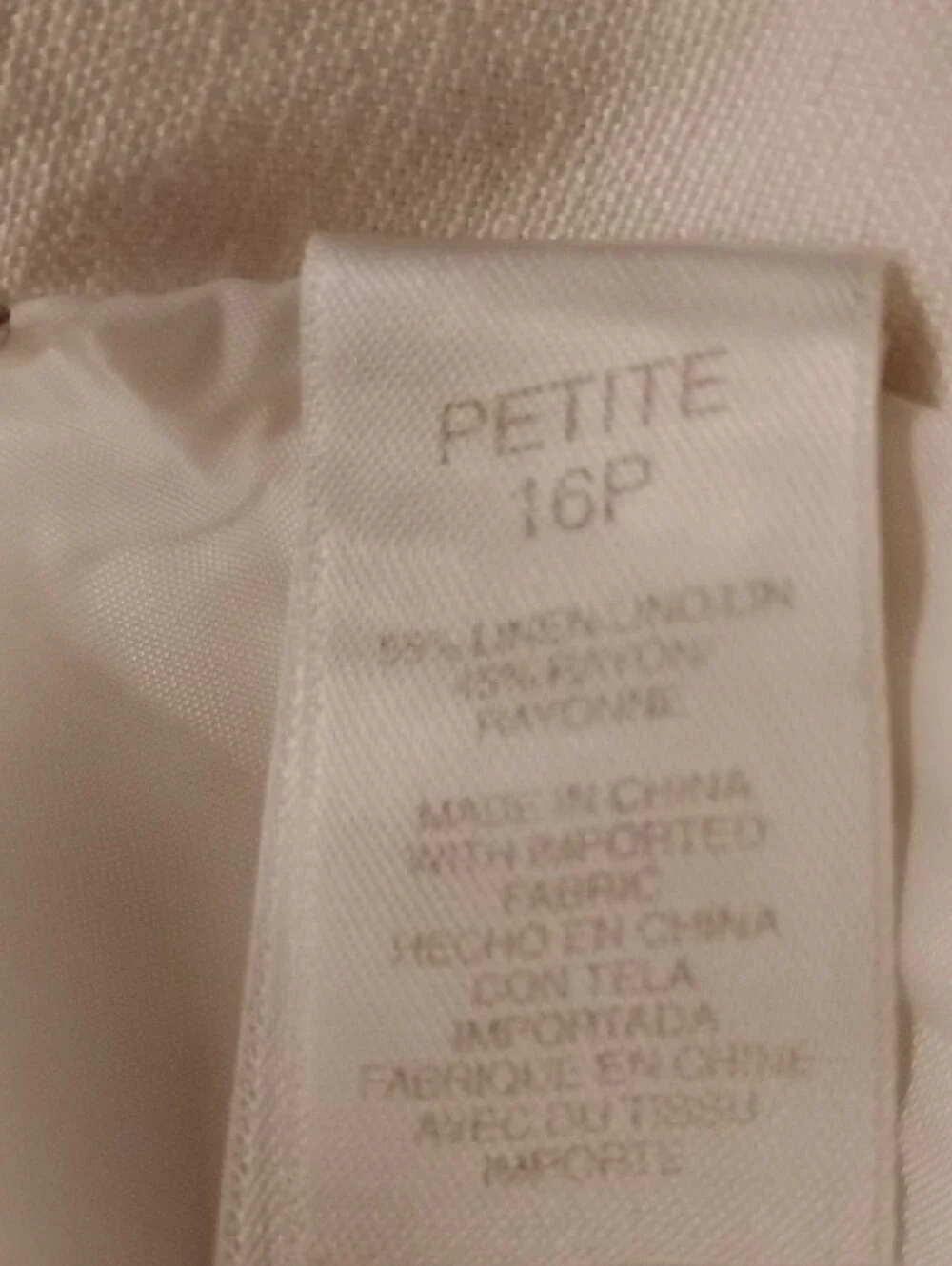 Liz Claiborne Cream Linen Women's Shorts